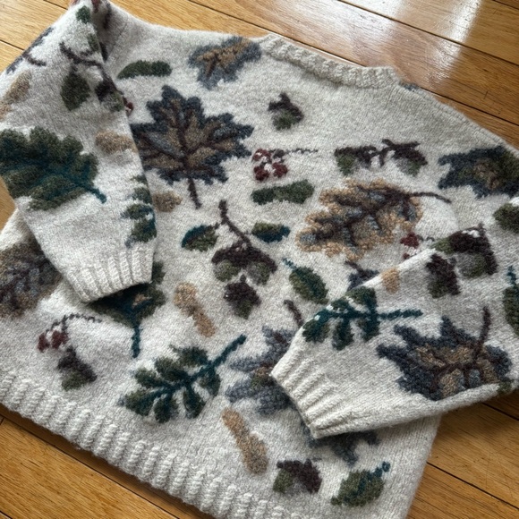 Vintage REI Hand Knit Wool Nature Sweater - Picture 5 of 8